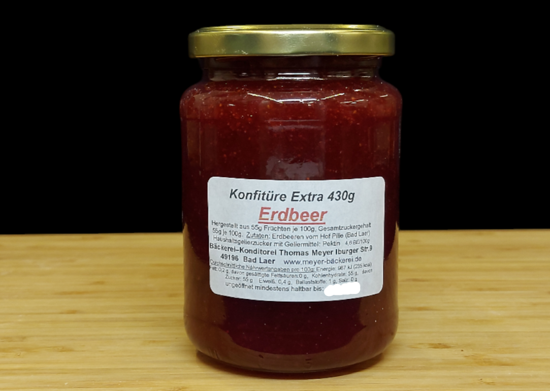 Erdbeerkonfitüre, 430g